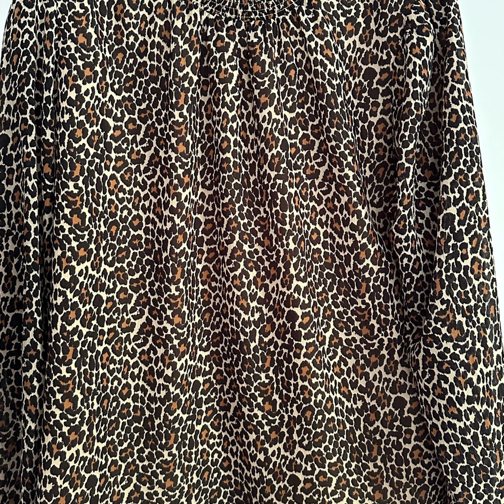 J.Crew gorgeous leopard lined blouse size Large women’s. NEW, never worn.